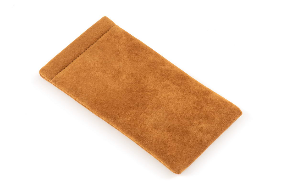 Cognac Velvet Pouch